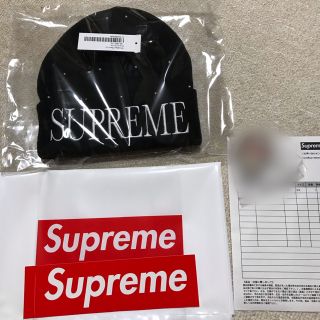 シュプリーム(Supreme)のSupreme18aw studded beanie black 新品未使用(ニット帽/ビーニー)