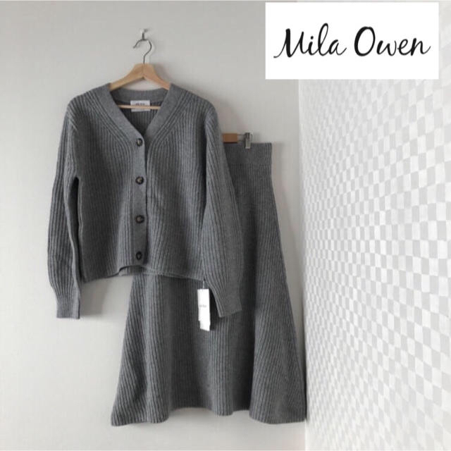 Mila Owen(ミラオーウェン)のレオレオレオ様専用  新品❤️ミラオーウェン カーディガンセットアップ レディースのトップス(カーディガン)の商品写真