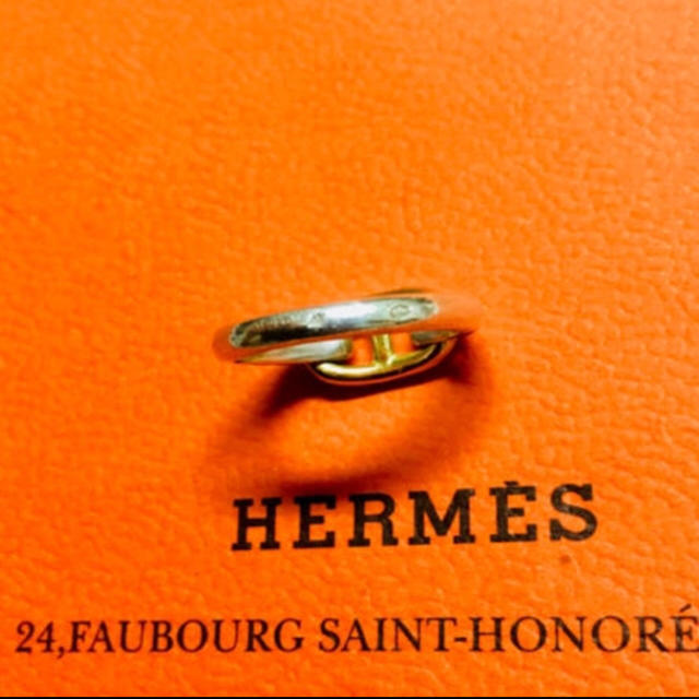 【レア品】HERMES 18金×シルバー ホースシュー 指輪 リング E2257