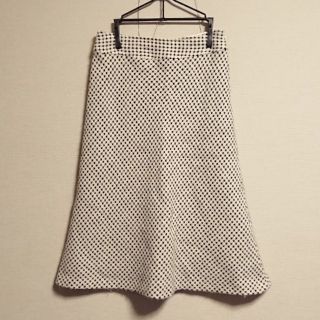 ロペ(ROPE’)の【美品】 ロペ ドット柄スカート(ひざ丈スカート)