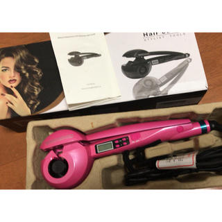 Hair curler (pink)(ヘアアイロン)