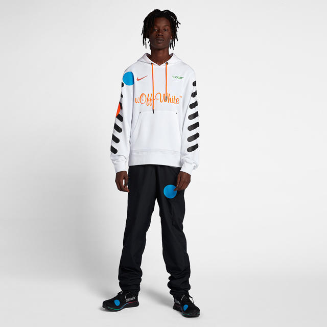NIKE OFF-WHITE HOODIE WHITE PULLOVER