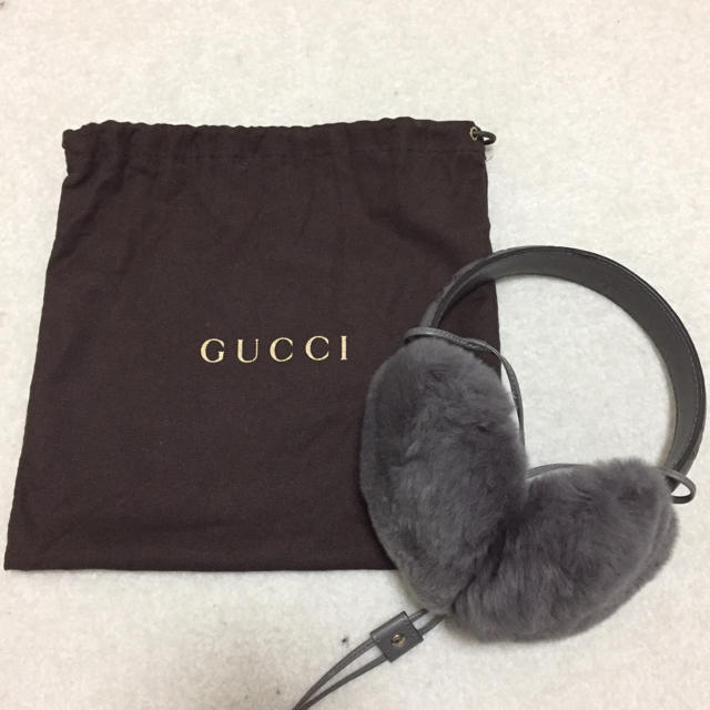 Gucci(グッチ)の【美品】グッチ GUCCI イヤーマフ グレー レディースのファッション小物(イヤーマフ)の商品写真