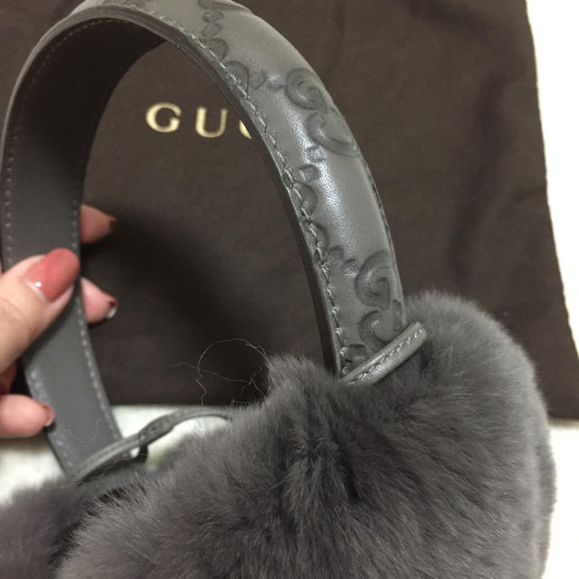 Gucci(グッチ)の【美品】グッチ GUCCI イヤーマフ グレー レディースのファッション小物(イヤーマフ)の商品写真