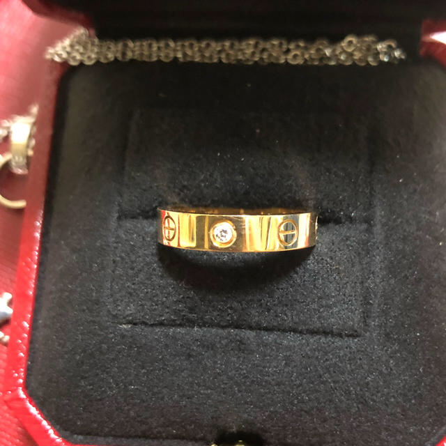 数量は多 Cartier - ミニラブリング#51 PGピンクゴールド 1Pダイヤ