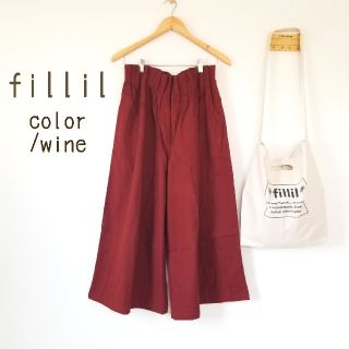 メルロー(merlot)の今季新作＊fillil 秋冬カラーのワイドパンツ(カジュアルパンツ)