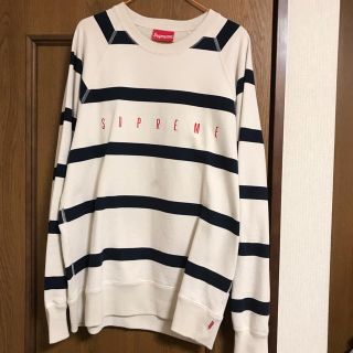 シュプリーム(Supreme)の15F/W Supreme striped raglan crewneck L(スウェット)