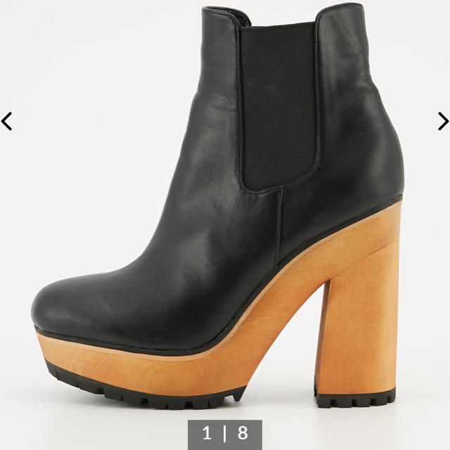 SLY WOOD CHUNKY HEEL BOOTS