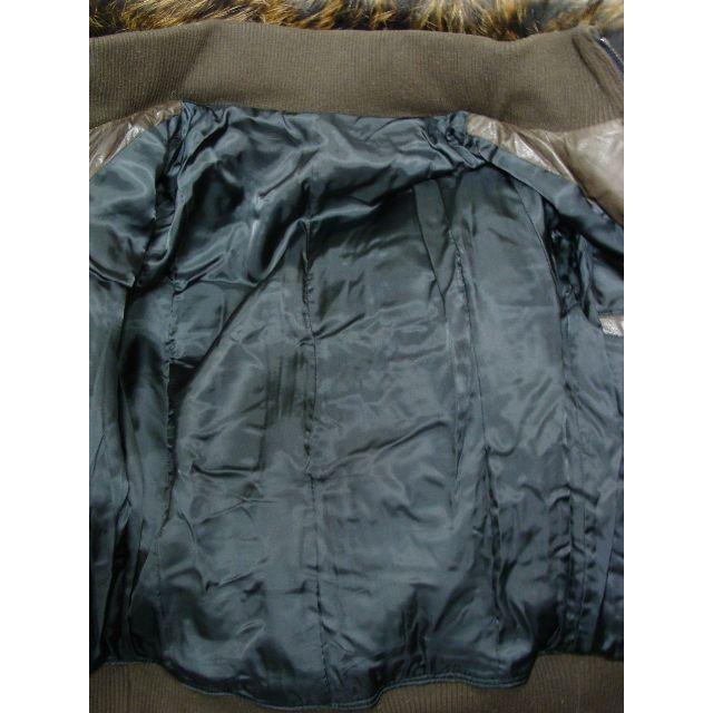 SHELLAC(シェラック)のSHELLACシェラック山羊皮革ゴートN-2Bレザーダウンジャケット中綿ブルゾン メンズのジャケット/アウター(ダウンジャケット)の商品写真