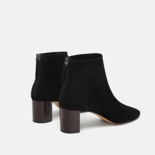 ザラ(ZARA)のセール！18aw 新作 ZARA レザー ハイヒール アンクルブーツ 26cm(ブーティ)