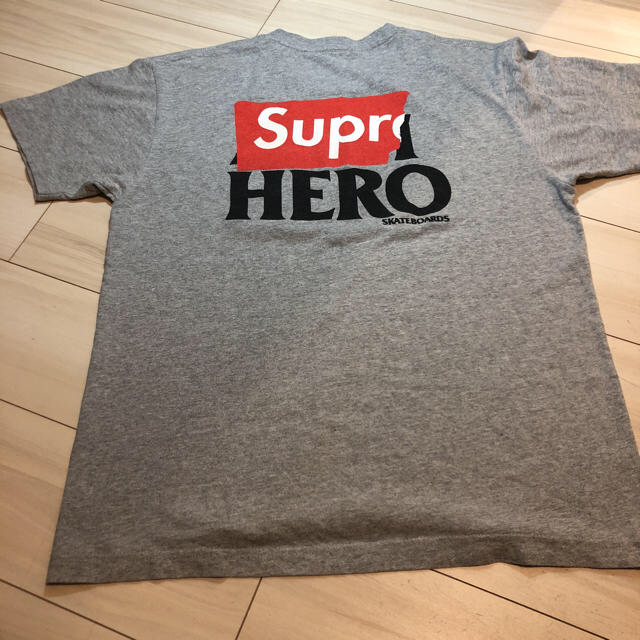 14ss supreme ×AntiHero Tシャツ L グレイ