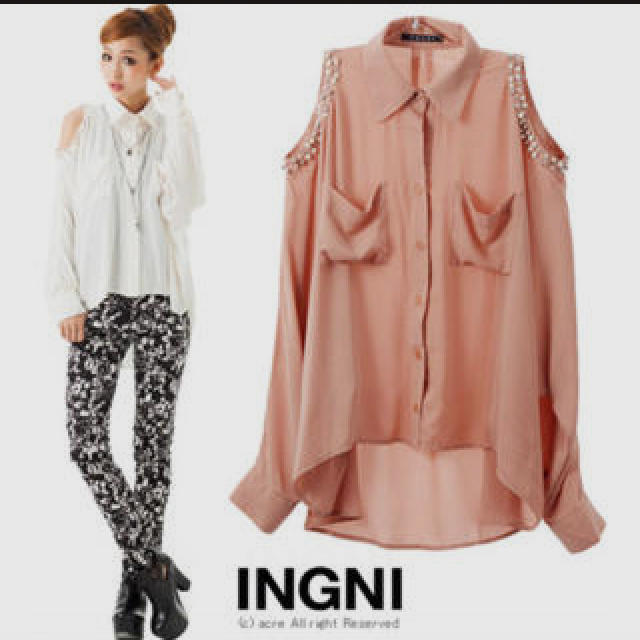 INGNI(イング)のINGNI♡ビジューシャツ レディースのトップス(シャツ/ブラウス(長袖/七分))の商品写真