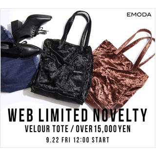 エモダ(EMODA)のEMODA♡美品‼︎ ベロア トートバッグ 限定ノベルティ★(トートバッグ)