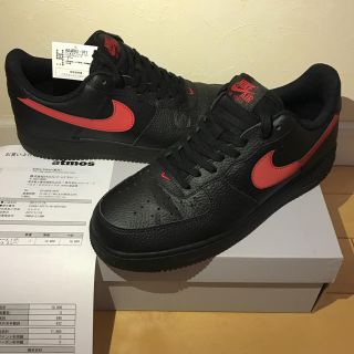 ナイキ(NIKE)の★美品used NIKE AIR FORCE 1 ‘07 黒赤 27.5cm(スニーカー)