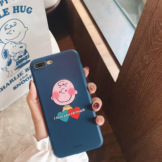 SNOOPY(スヌーピー)の【即日発送可】チャーリー スヌーピー iPhoneケース スマホ/家電/カメラのスマホアクセサリー(iPhoneケース)の商品写真