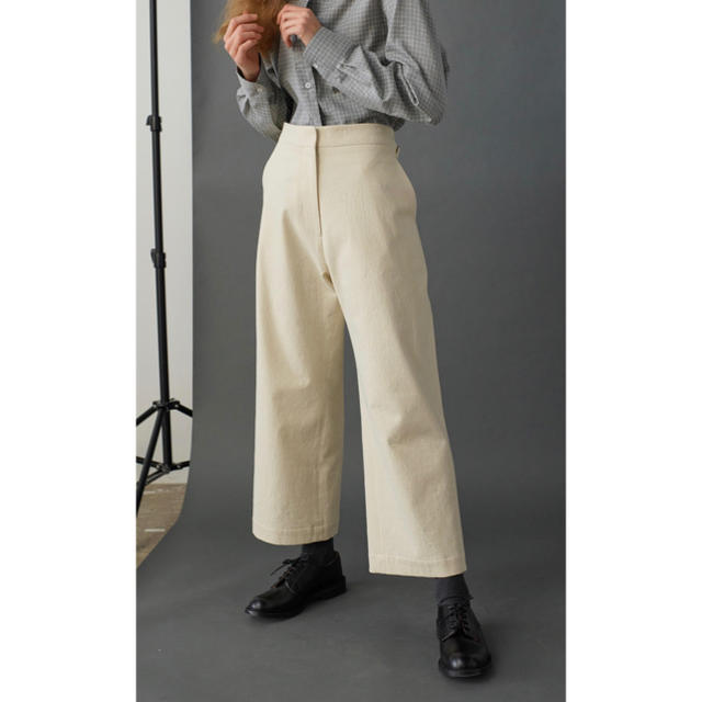 1LDK SELECT(ワンエルディーケーセレクト)のSTUDIO NICHOLSON wool twill pants レディースのパンツ(カジュアルパンツ)の商品写真