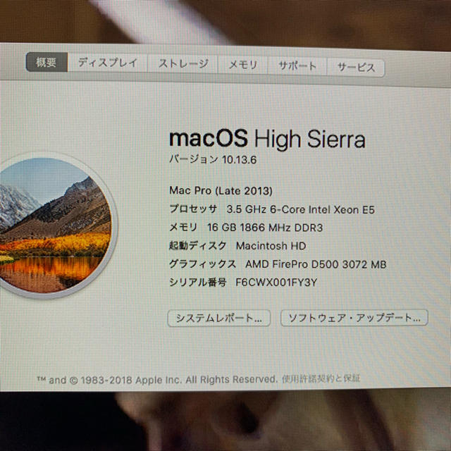 Apple(アップル)のMac Pro rate 2013 スマホ/家電/カメラのPC/タブレット(デスクトップ型PC)の商品写真