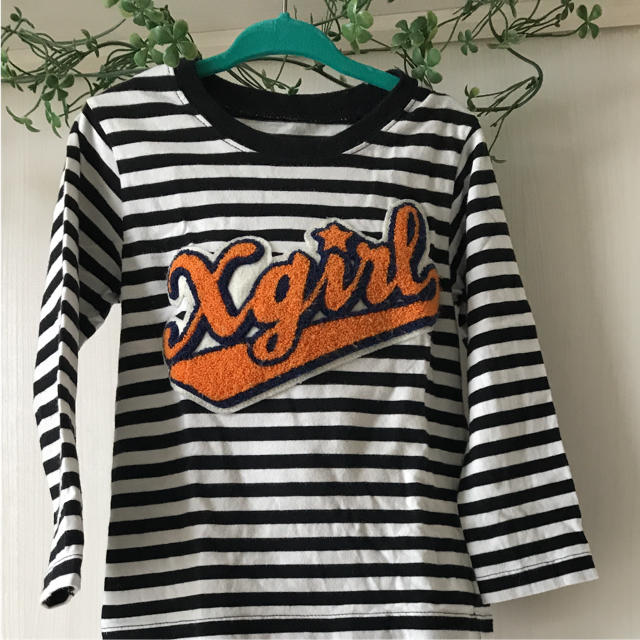 X-girl Stages(エックスガールステージス)のx-girl  stages ボーダーTシャツ キッズ/ベビー/マタニティのキッズ服男の子用(90cm~)(Tシャツ/カットソー)の商品写真