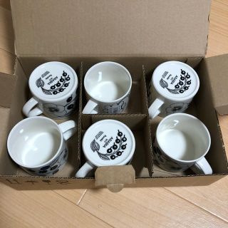 アラビア(ARABIA)のARABIA Paratiisi blackcup 0.28lアラビア新品6個(食器)