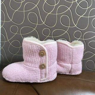 アグ(UGG)のUGG ムートンブーツ ブーティ ベビーピンク 12 12.5(ブーツ)