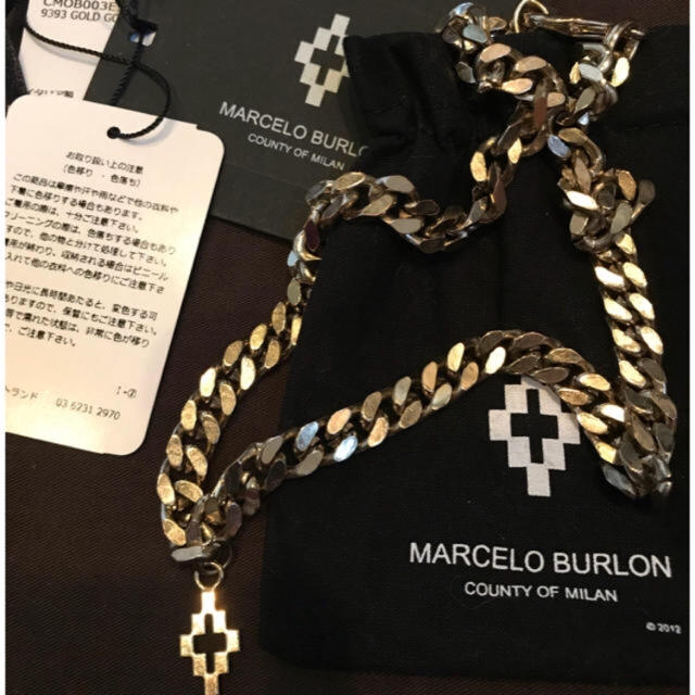 新品 正規 MARCELO BURLON チェーン ネックレス シルバー 銀