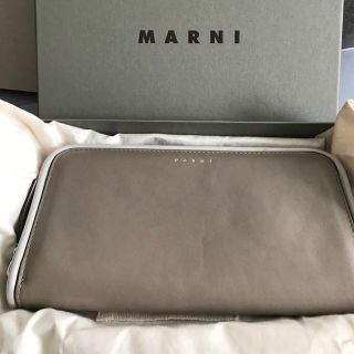 マルニ(Marni)のマルニ MARNI グレージュ 長財布  ほぼ新品(財布)