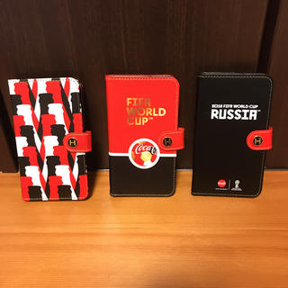 コカコーラ(コカ・コーラ)のコカコーラFIFAワールドカップ手帳型スマホケースセット(iPhoneケース)