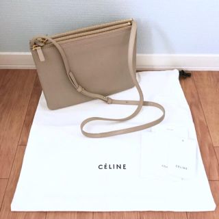 セリーヌ(celine)のセリーヌ トリオ ラージ ベージュ 美品(ショルダーバッグ)