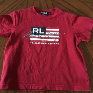 ポロラルフローレン(POLO RALPH LAUREN)のフラッグプリントTシャツ  赤  80㎝(Ｔシャツ)