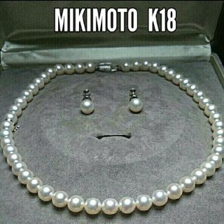 ミキモト(MIKIMOTO)の極美品！即決交渉可！MIKIMOTO 8.5mm大玉 ネックレス&ピアスセット(ネックレス)