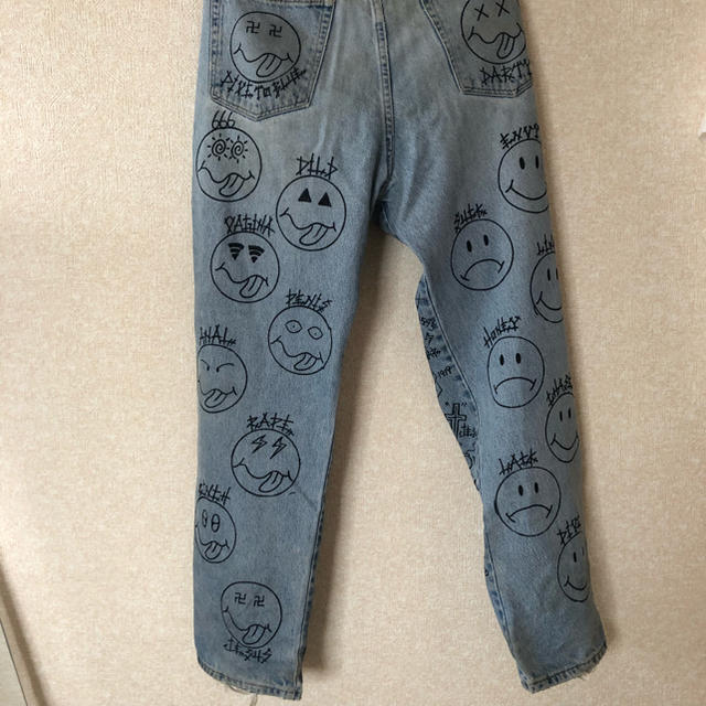 dog 原宿 ジーパン 落書きデニムの通販 by mo's shop|ラクマ