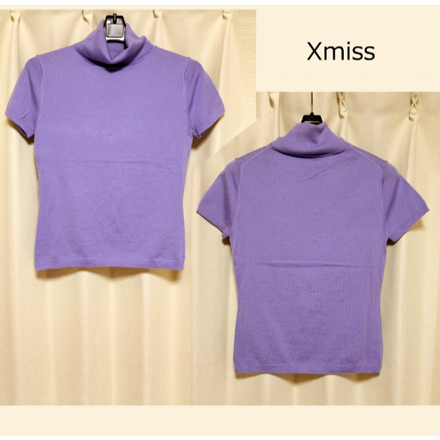 Xmiss(キスミス)のキスミス リボンポケット アンサンブル カーディガン ニット ラベンダー レディースのトップス(アンサンブル)の商品写真