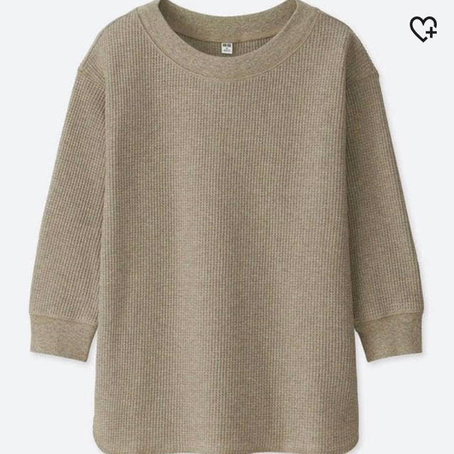 UNIQLO(ユニクロ)のユニクロ ワッフルクールネックT 7分袖 レディースのトップス(Tシャツ(長袖/七分))の商品写真