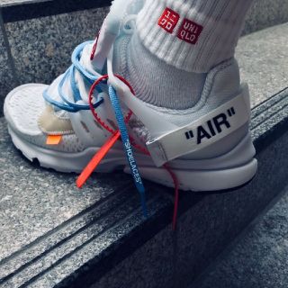 オフホワイト(OFF-WHITE)のrls　靴紐/ Off White the ten NIKE プレスト(スニーカー)