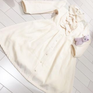 エミリアウィズ(EmiriaWiz)の美品♡エミリアウィズ♡ドットフロントリボンワンピース(ひざ丈ワンピース)