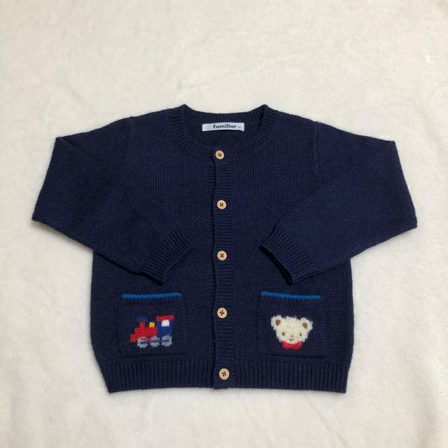 【美品】familiar カーディガン 90キッズ服男の子用(90cm~)