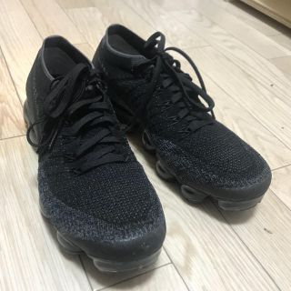 ナイキ(NIKE)のnike air vapormax flyknit  black 25(スニーカー)