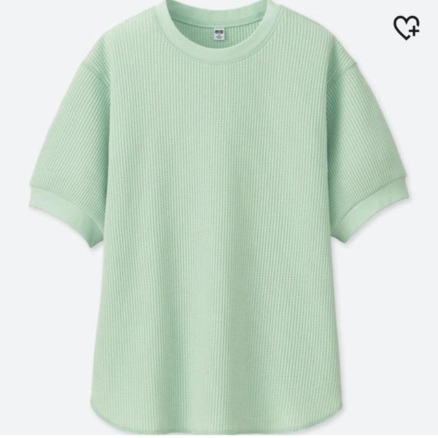 UNIQLO(ユニクロ)のワッフルクルーネックT 5部袖  レディースのトップス(Tシャツ(半袖/袖なし))の商品写真