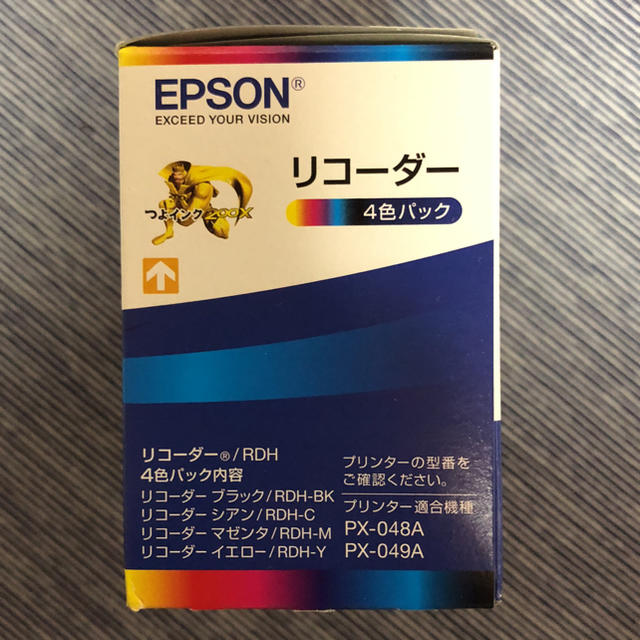 EPSON(エプソン)の【新品･送料込】エプソン 純正 インクカートリッジ 4色 RDH-4CL インテリア/住まい/日用品のオフィス用品(オフィス用品一般)の商品写真