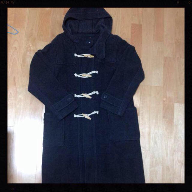 iiMK(アイアイエムケー)のiiMKロングダッフルコート(黒) レディースのジャケット/アウター(ダッフルコート)の商品写真