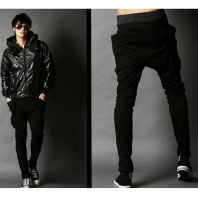 人気 メンズパンツ XL 黒 ジョガーパンツ スエットパンツ  メンズのパンツ(ワークパンツ/カーゴパンツ)の商品写真