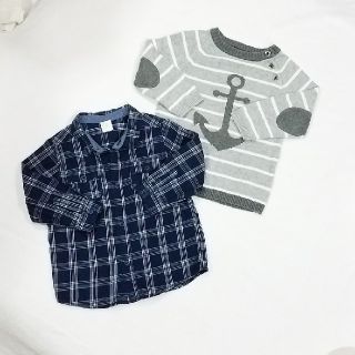 エイチアンドエム(H&M)の2枚上着80cm(ニット/セーター)