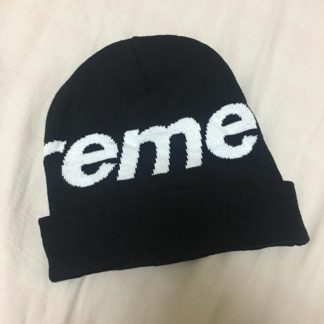 Supreme(シュプリーム)のSupreme 16AW Big Logo Beanie (黒) レディースの帽子(ニット帽/ビーニー)の商品写真