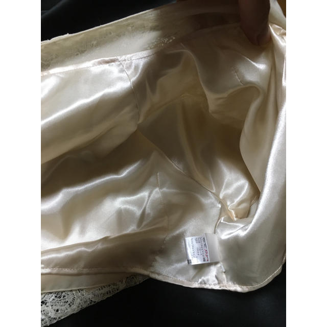 ARROW(アロー)のARROWレースシフォン重ね袖付きボレロ クリームゴールド レディースのフォーマル/ドレス(その他)の商品写真