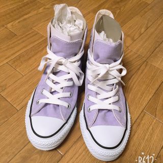 コンバース(CONVERSE)のconverse コンバース ハイカット スニーカー 23cm 紫 パープル(スニーカー)