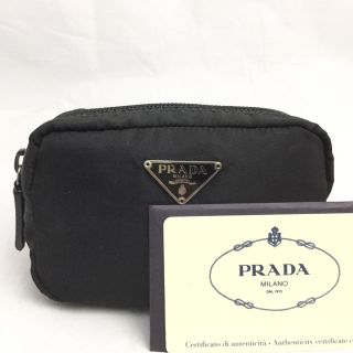 プラダ(PRADA)のPRADA プラダ 黒 テステート   ナイロン マルチポーチ コスメ(ポーチ)