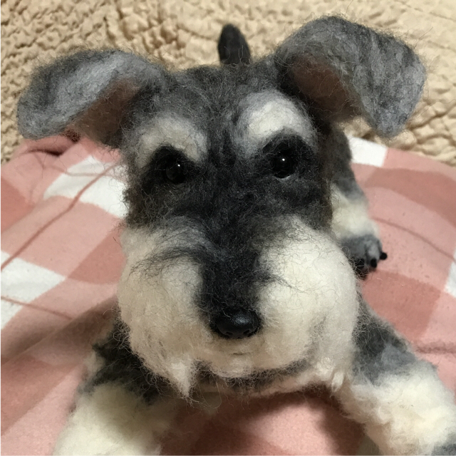 ②みつはな様専用 羊毛フェルト オーダー シュナウザー♂ ハンドメイド 犬 ②みつはな様専用 羊毛フェルト オーダー シュナウザー♂ ハンドメイド 犬