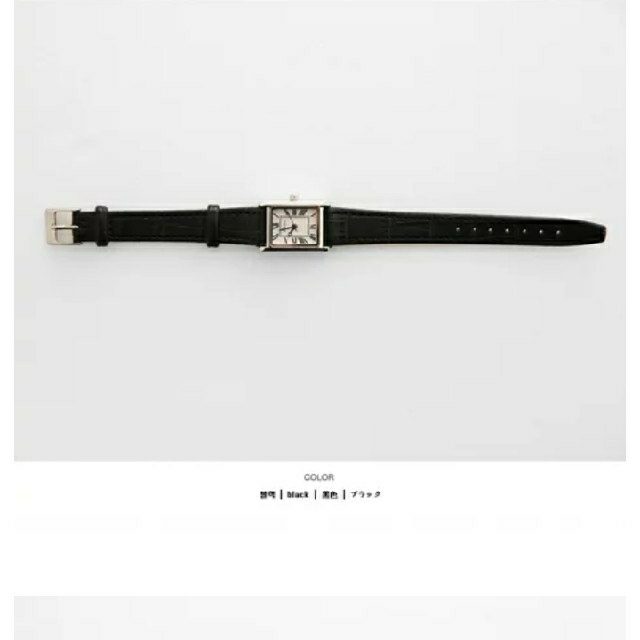 dholic(ディーホリック)のﾃﾞｲｰﾎﾘｯｸ　ラム革腕時計　黒色 レディースのファッション小物(腕時計)の商品写真