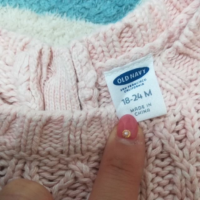 Old Navy(オールドネイビー)のyuhihi 様専用！OLD NAVY ☆ニットワンピース　18-24M キッズ/ベビー/マタニティのキッズ服女の子用(90cm~)(ワンピース)の商品写真