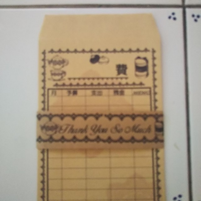 家計簿封筒●袋分け封筒 クラフト紙10枚 レースポットマカロン風 やりくり 節約 ハンドメイドの文具/ステーショナリー(カード/レター/ラッピング)の商品写真